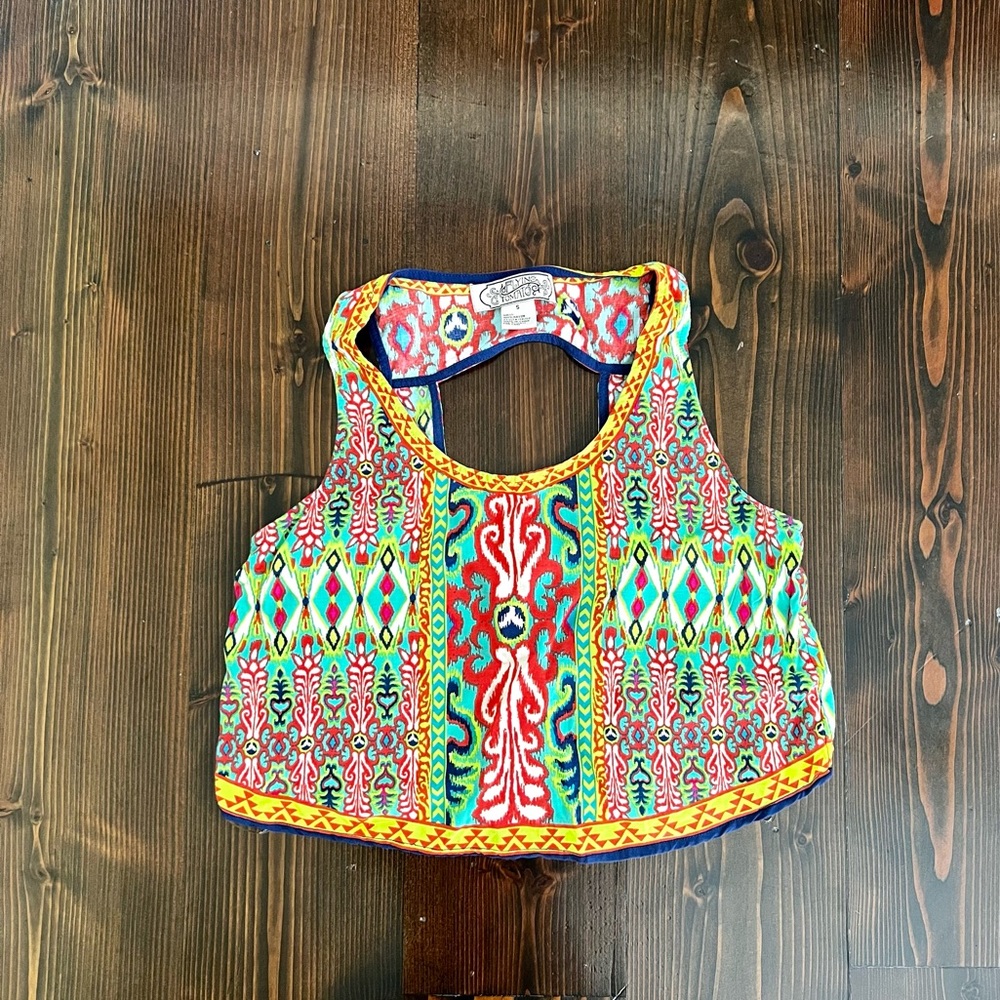 Flying Tomato Bohemian Sleeveless Tank Crop Top